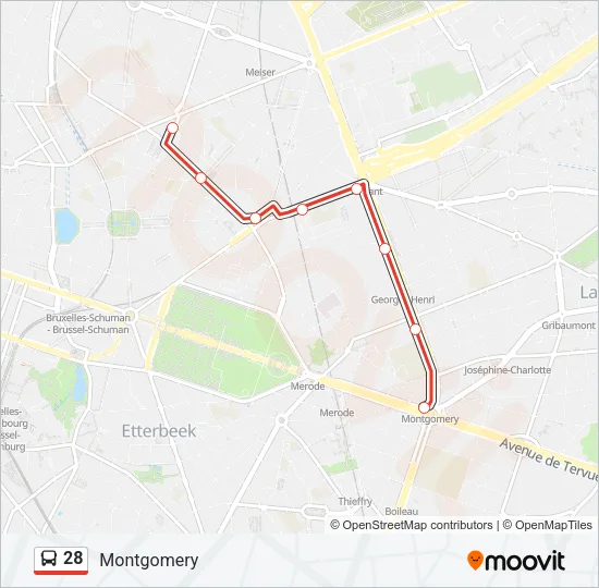 28 Bus Line Map