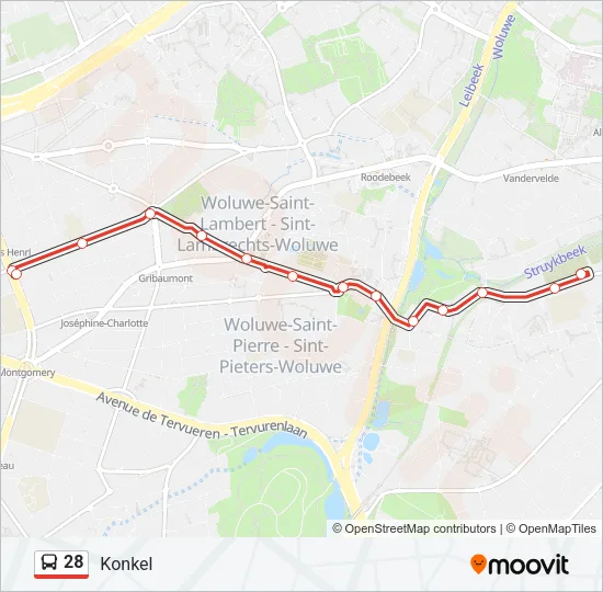 28 Bus Line Map