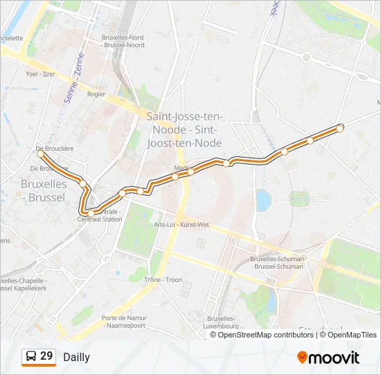 29 Bus Line Map