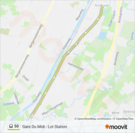 50 Bus Line Map