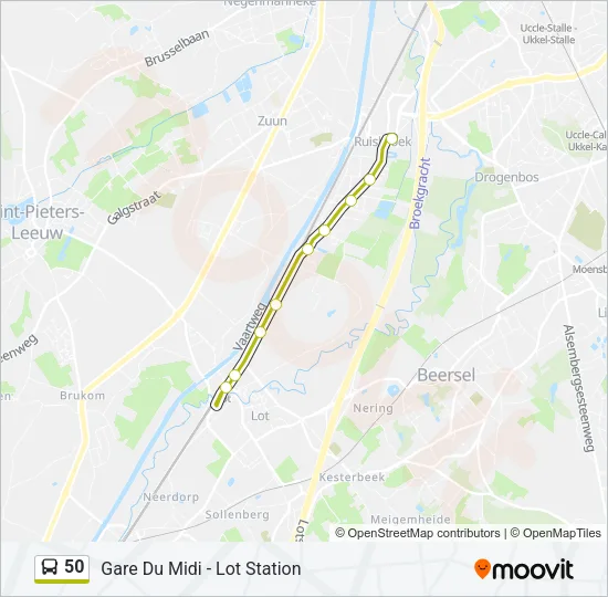 50 Bus Line Map