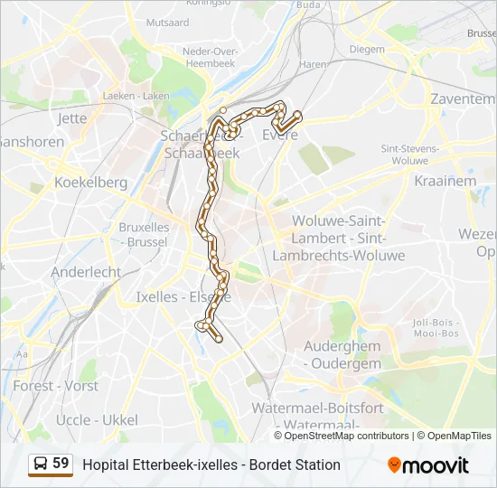59 Bus Line Map