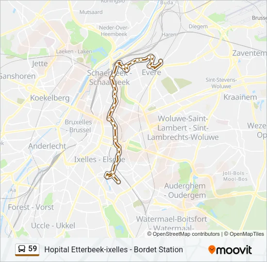 59 Bus Line Map