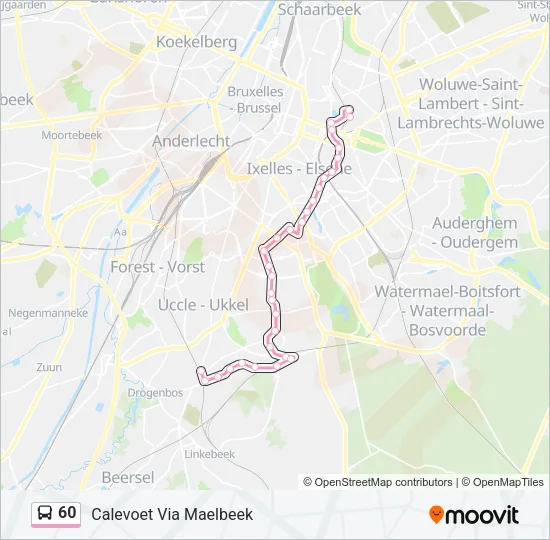 60 Bus Line Map