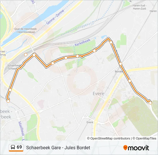 69 Bus Line Map