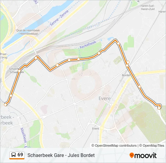 69 Bus Line Map