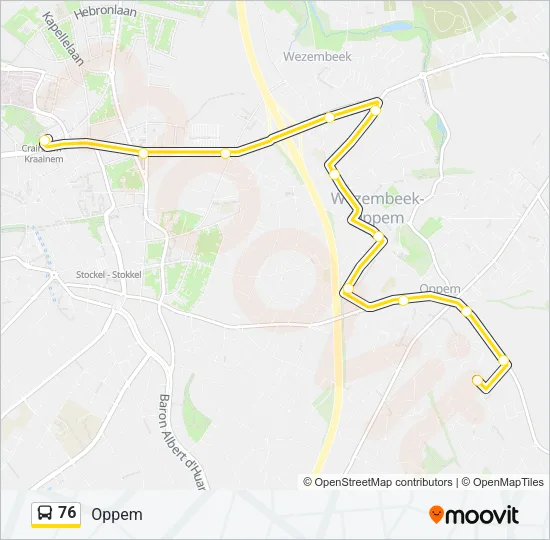 76 Bus Line Map