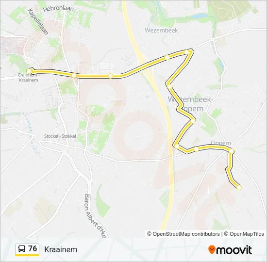 76 Bus Line Map