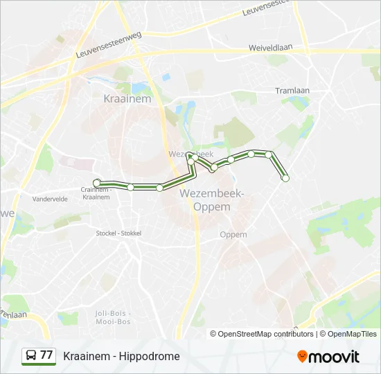 77 Bus Line Map