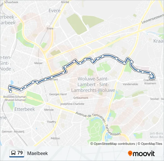 79 Bus Line Map