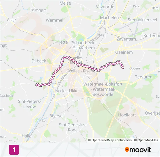 1 Subway Line Map