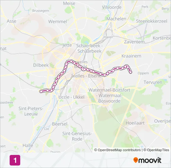 1 Subway Line Map
