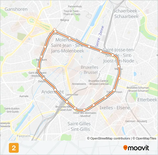 2 Subway Line Map