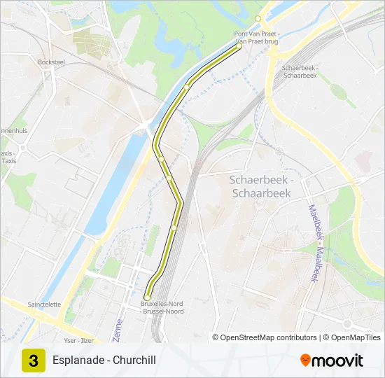 3 Light Rail Line Map