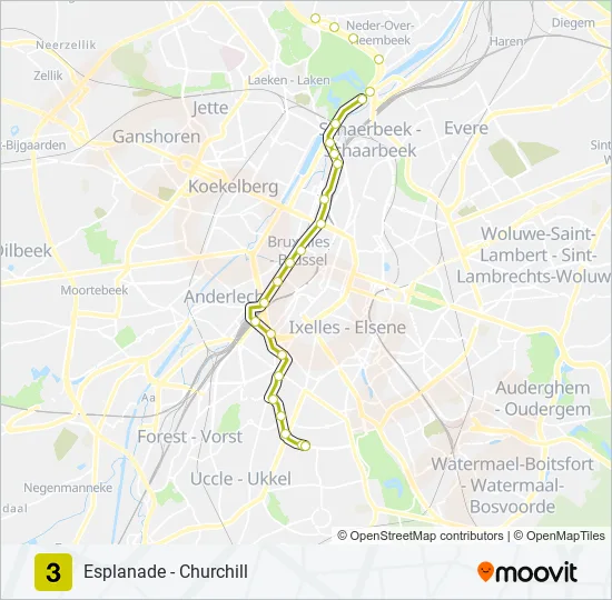 3 Light Rail Line Map