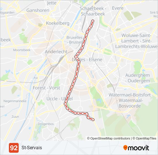 Ligne 92 Horaires : Bus 92 map – DXCF