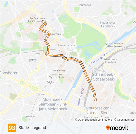 93 light rail Line Map