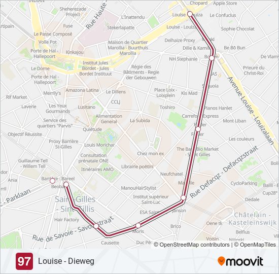 97 light rail Line Map