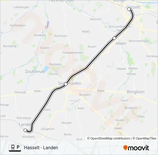 P Train Line Map
