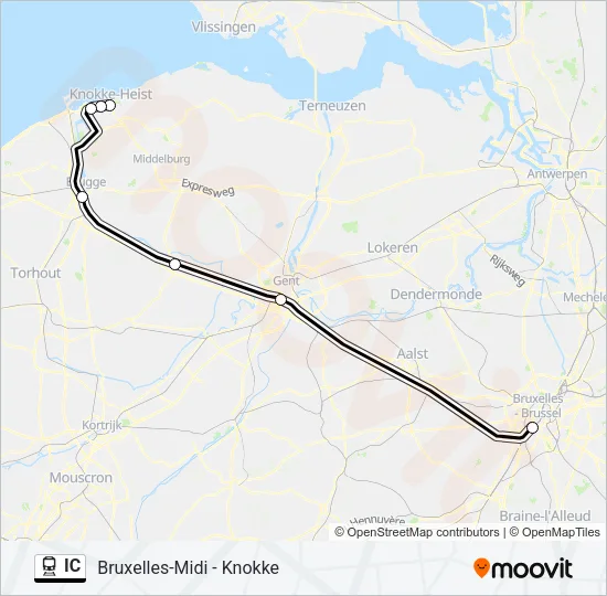 IC Train Line Map