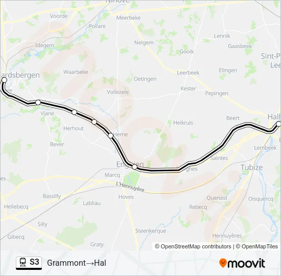 S3 Train Line Map