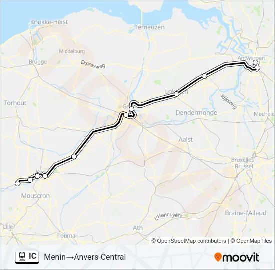 IC Train Line Map