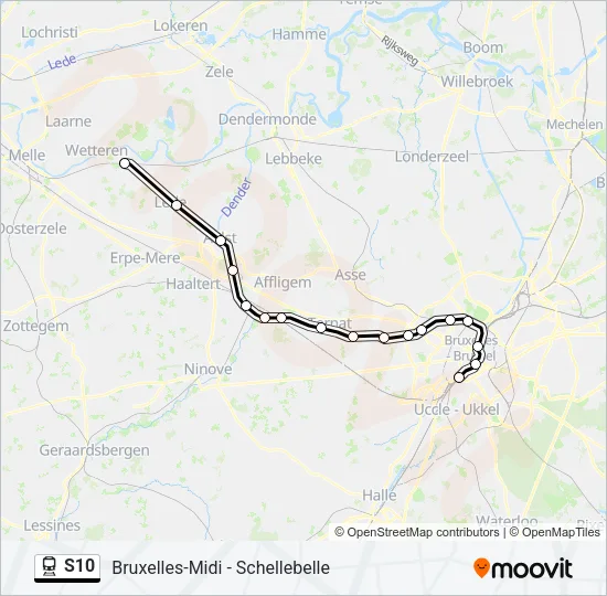 S10 Train Line Map