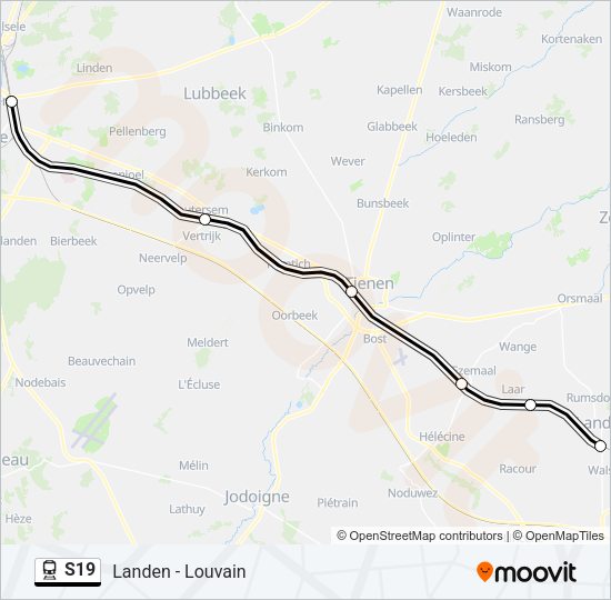 S19 Train Line Map