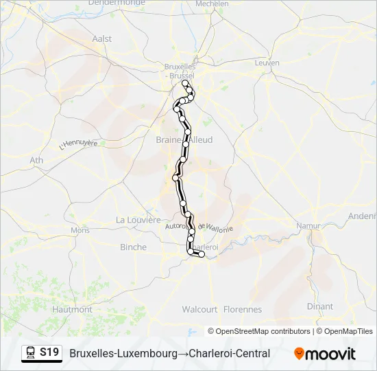 S19 Train Line Map