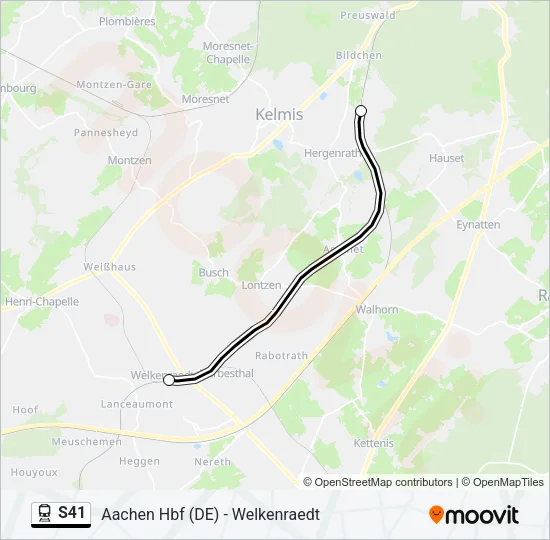 S41 Train Line Map