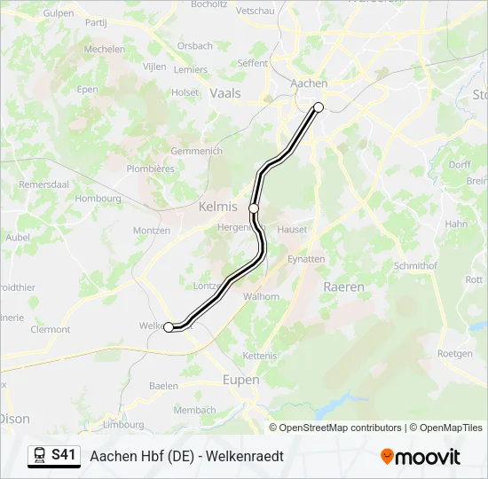 S41 Train Line Map