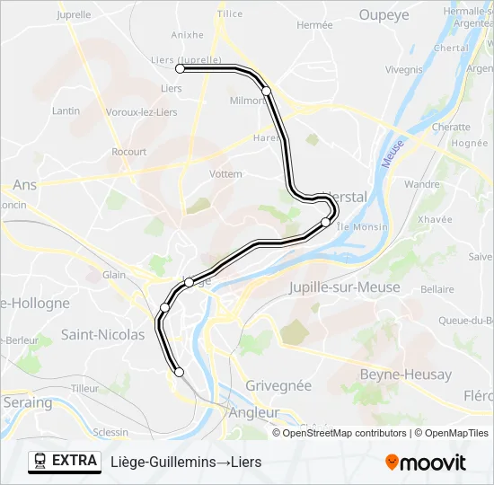 EXTRA Trein Line Map