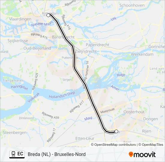 EC Train Line Map