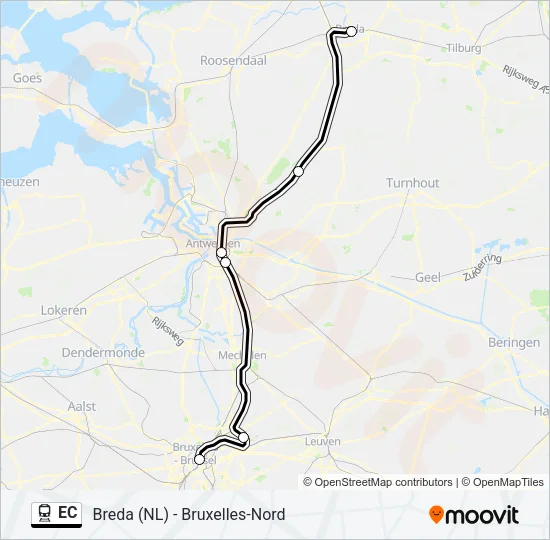 EC Train Line Map