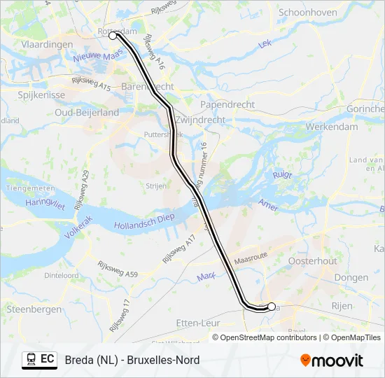 EC Train Line Map