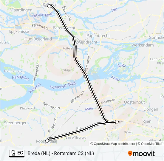 EC Train Line Map
