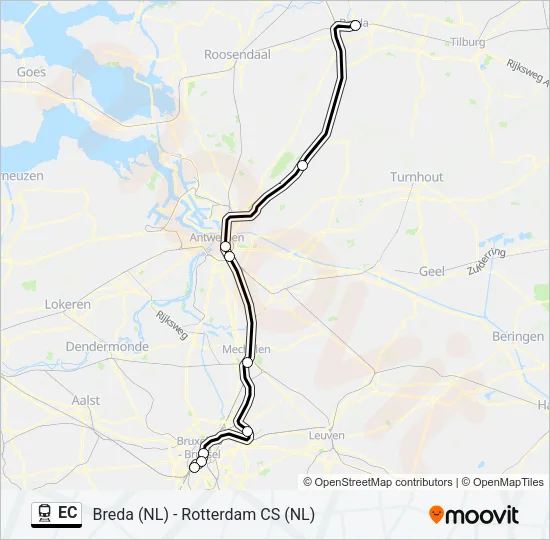 EC Train Line Map