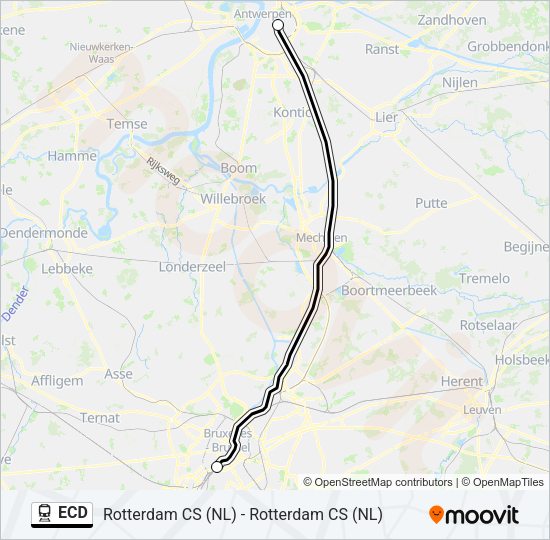 ECD Train Line Map