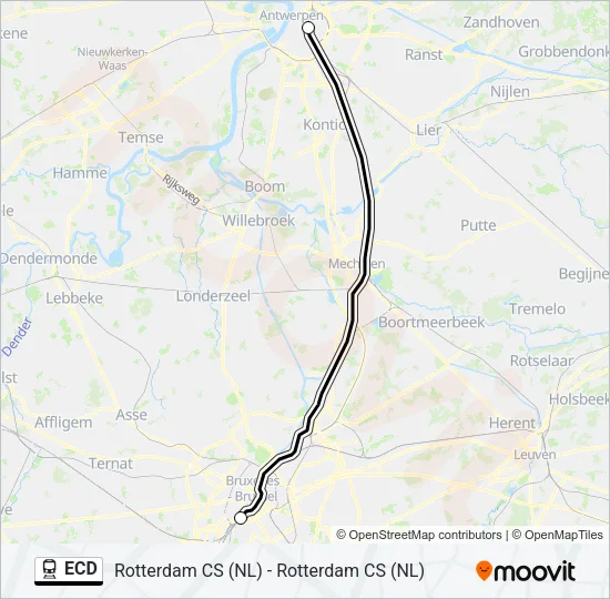 ECD Train Line Map
