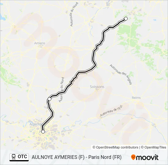 OTC Train Line Map