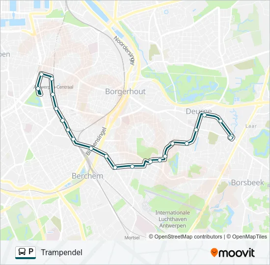P Bus Line Map