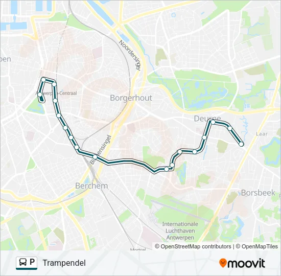 P Bus Line Map