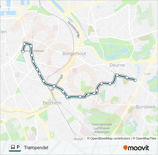 P Bus Line Map