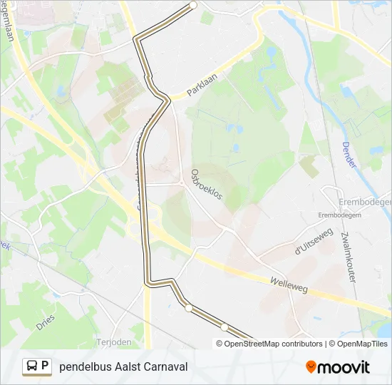 P Bus Line Map