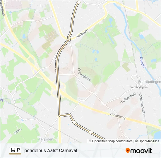 P Bus Line Map