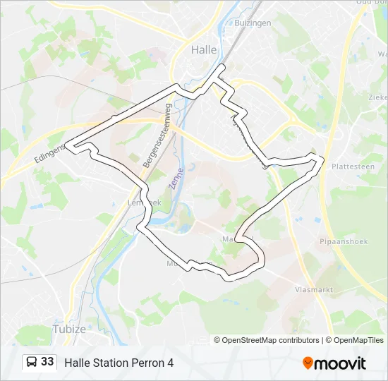 33 Bus Line Map