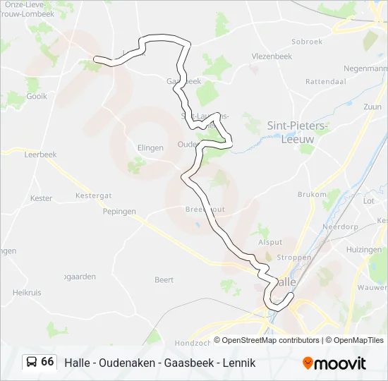 66 Bus Line Map