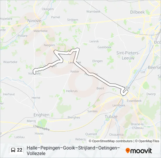 22 Bus Line Map