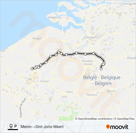 P Train Line Map