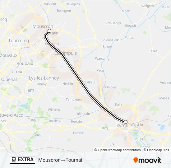 EXTRA Train Line Map